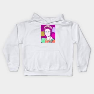 elizabeth pop art Kids Hoodie